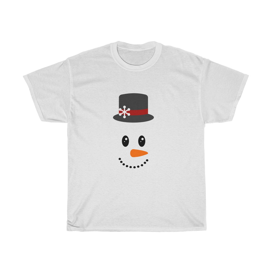 Unisex Cotton Tee Snowman with Hat