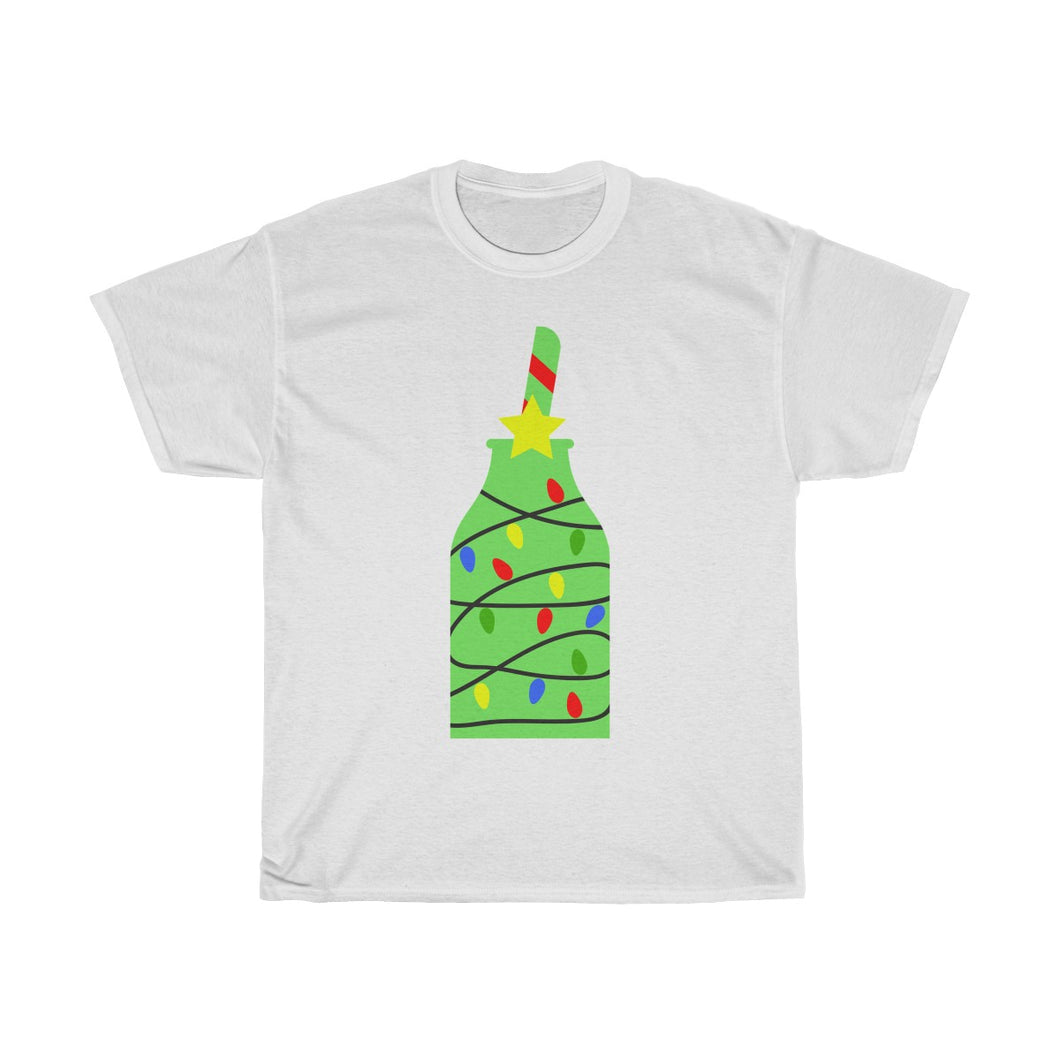 Unisex Christmas Tree Bottle Cotton Tee