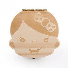 Load image into Gallery viewer, Wooden Baby Milk Teeth Box for Recording Baby Growth