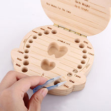 Load image into Gallery viewer, Wooden Baby Milk Teeth Box for Recording Baby Growth