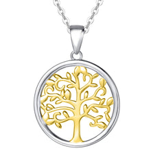 Load image into Gallery viewer, Swarovski Crystals Two Tone Color- Tree of Life Drop  Necklace