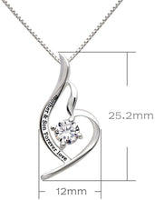 Load image into Gallery viewer, Swarovski Crystals Mother and Son Forever Love - Pave Heart  Necklace