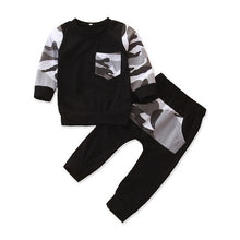 Load image into Gallery viewer, Winter Two Pcs Boys Clothes Set Camouflage Tops And Black Trousers with Pocket Long sleeve Boy Clothe Roupas infantis menina D30